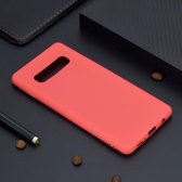 Voor Galaxy S10 + Candy Color TPU Case (rood)