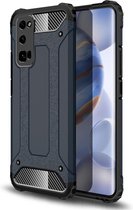 Voor Huawei Honor 30 Pro Magic Armor TPU + PC Combinatie Case (Navy Blue)