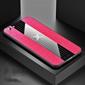 Voor OPPO A59 XINLI stiksels Textue schokbestendige TPU beschermhoes (rood)