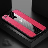 Voor OPPO A73 XINLI stiksels Textue schokbestendige TPU beschermhoes (rood)