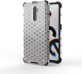Voor OPPO Realme X2 Pro Shockproof Honeycomb PC + TPU Case (wit)