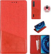 Voor OPPO Find X2 Pro MUXMA MX109 horizontale flip lederen tas met houder en kaartsleuf en portemonnee (rood)
