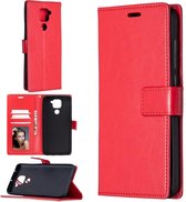 Voor Geschikt voor Xiaomi Redmi Note 9 Crazy Horse Texture Horizontale Flip Leather Case met houder & kaartsleuven & portemonnee & fotolijst (rood)