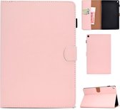 Voor Kindle Fire HD10 2015/2017 Effen kleur Tablet-pc Universele magnetische horizontale flip lederen tas met kaartsleuven en houder (roze)