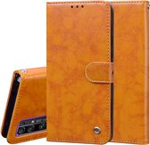 Voor Huawei Honor 30 Business Style Oil Wax Texture Horizontale Flip Leather Case met houder & kaartsleuven & portemonnee (geel)