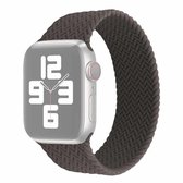 Single-turn geweven patroon siliconen horlogeband voor Apple Watch Series 6 & SE & 5 & 4 40 mm / 3 & 2 & 1 38 mm, maat: L (bruin)