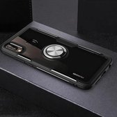 Krasbestendige TPU + acryl ringbeugel beschermhoes voor Huawei P20 Lite (zilver)