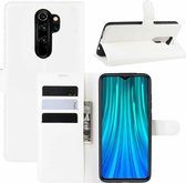 Voor Xiaomi Redmi Note 8 Pro Litchi Texture Horizontale Flip Leren Case met Portemonnee & Houder & Kaartsleuven (Wit)