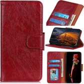 Voor LG Q70 Napa Texture Horizontale Flip Leather Case met houder & kaartsleuf & portemonnee (rood)