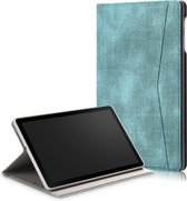 Voor Samsung Galaxy Tab A 10.1 (2019) T510 / T515 Elektrisch geperst horizontaal Flip lederen tas met kaartsleuf (groen)