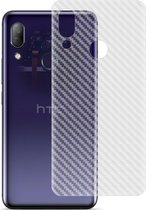 Voor HTC U19e PVC koolstofvezel antislip feel-back film (wit)