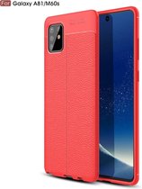 Voor Galaxy A81 / M60s Litchi Texture TPU schokbestendige hoes (rood)