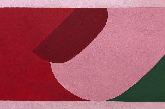 Schilderij - kleurrijke vormen - Collectie Funky - Dibond wit - 148x98cm