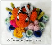 crochet pattern Nemo clownfish with coral.