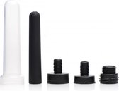 Travel Enema Water Bottle Adapter Set - 5 pieces - Black