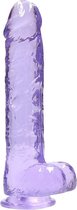 9 / 23 cm Realistic Dildo With Balls - Purple