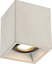 QAZQA qubo sl - Landelijke Plafondspot | Spotje | Opbouwspot - 1 lichts - L 100 mm - Grijs -  Woonkamer | Slaapkamer | Keuken