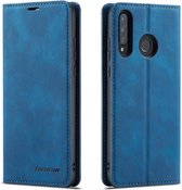 For Huawei P30 Lite Forwenw Dream Series Oil Edge Strong Magnetism Horizontal Flip Leather Case with Holder & Card Slots & Wallet & Photo Frame (Blue)