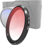 JSR Gradient Colour Lens Filter voor Panasonic LUMIX LX10 (Gradient Red)