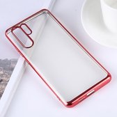 Ultradunne galvaniseren zachte TPU beschermende achterkant van de behuizing voor Huawei P30 Pro (rood)