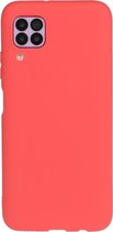 Voor Huawei Nova 6 SE / P40 Lite / Nova 7i Frosted Candy-gekleurde ultradunne TPU-telefoonhoes (rood)