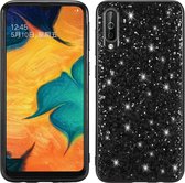 Glittery poeder schokbestendig TPU-hoesje voor Galaxy A70 (zwart)