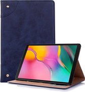Retro Book Style Horizontale Flip Leather Case voor Galaxy Tab S5e 10.5 T720 / T725, met houder en kaartsleuven en portemonnee (marineblauw)
