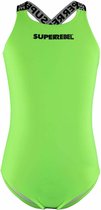 SuperRebel badpak meisje gecko green maat 6/116
