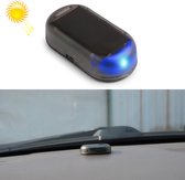 LQ-S10 Auto Solar Power gesimuleerd dummy alarmwaarschuwing Anti-diefstal LED knipperend Beveiligingslicht Fake Lamp (blauw licht)