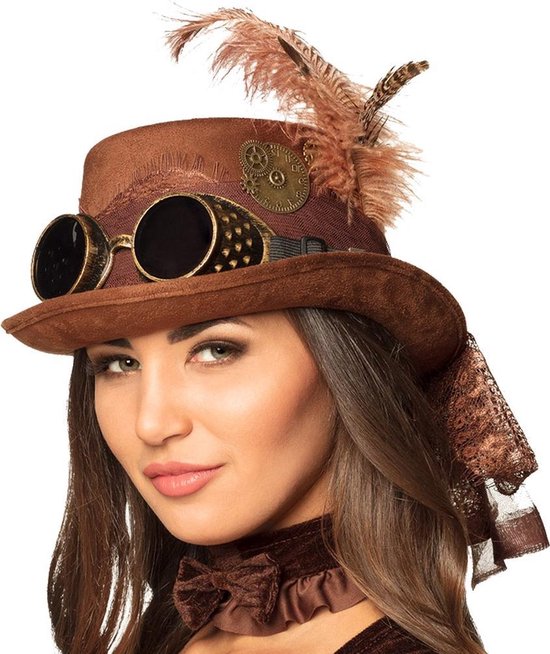 Boland - Hoed Specspunk de luxe - 58 - Volwassenen - Unisex - Steampunk-  Sciencefiction | bol