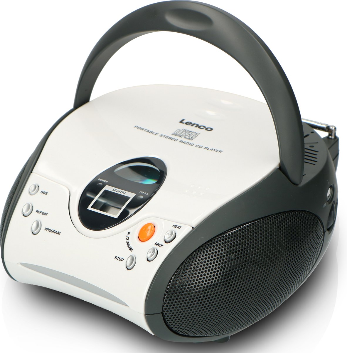 Lenco SCD-24 Radio CD-speler – Wit thumbnail 3