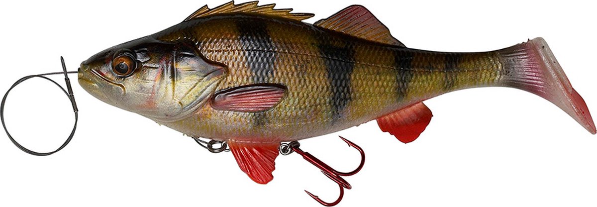 Savage Gear 4D Line Thru Perch Shad - Slow Sink - Perch - 20cm - 100g - Zwart