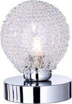 LED Tafellamp - Tafelverlichting - Iona Ware - G9 Fitting - Rond - Glans Chroom - Aluminium