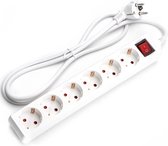 Verlengsnoer - Igory Frutsi - 3680W - 6 Stopcontacten - 1.5 Meter - Wit | Nederland