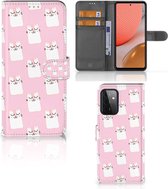 GSM Hoesje Geschikt voor Samsung Galaxy A72 Bookcase Valentijn Cadeaus Sleeping Cats