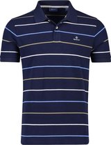 Gant Heren Polo streep Blauw maat XXL