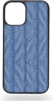 Blue woolen pattern Telefoonhoesje - Apple iPhone 12 mini