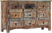 vidaXL Ladekast 130x40x80 cm massief gerecycled hout