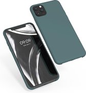 kwmobile telefoonhoesje voor Apple iPhone 11 Pro Max - Hoesje met siliconen coating - Smartphone case in blauwgroen