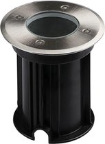 LED Grondspot - Viron Mia - Inbouw - Rond - GU10 Fitting - Waterdicht IP65 - Grijs - RVS - Ø110mm - BSE