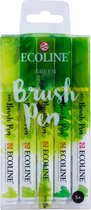 Ecoline Brush Pen set Groen | 5 kleuren