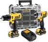 DeWalt Combiset DCK211D2T-QW - Schroef-/Boormachine + Slagschroevendraaier - 2.0Ah - In TSTAK koffer