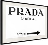 Artgeist - Schilderij - Prada (white) - Multicolor - 90 X 60 Cm