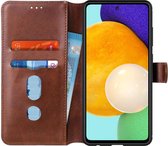 Samsung Galaxy A52 / A52S Hoesje Portemonnee Retro Book Case Bruin