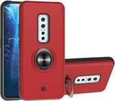 Voor Vivo V17 Pro 2 in 1 pc + TPU beschermhoes met 360 graden roterende ringhouder (rood)