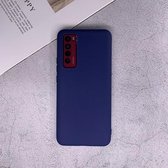Voor Huawei Nova 7 schokbestendig Frosted TPU beschermhoes (donkerblauw)