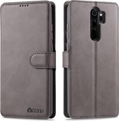 Voor Geschikt voor Xiaomi Redmi Note 8 Pro AZNS kalfsleer Horizontale flip lederen tas, met houder & kaartsleuven & portemonnee & fotolijst (grijs)