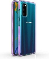 Voor Samsung Galaxy S20 TPU tweekleurige schokbestendige beschermhoes (lichtpaars)