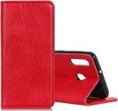 Voor Galaxy M10s Magnetische Retro Crazy Horse Texture Horizontale Flip Leren Case met Houder & Kaartsleuven (Rood)