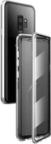 Voor Samsung Galaxy S9 + magnetisch metalen frame dubbelzijdig gehard glazen hoesje (zilver)